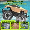 imageGoBang 116 Amphibious Cyber Police Car Monster Truck Toys Remote Control Car Waterproof Rc Cars 4WD All Terrain OffRoad Trucks for 6 7 8 9 10 11 12 Year Old Boys Girls Gifts PresentsRose Gold