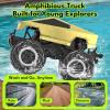 imageGoBang 116 Amphibious Cyber Police Car Monster Truck Toys Remote Control Car Waterproof Rc Cars 4WD All Terrain OffRoad Trucks for 6 7 8 9 10 11 12 Year Old Boys Girls Gifts PresentsGold