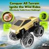 imageGoBang 116 Amphibious Cyber Police Car Monster Truck Toys Remote Control Car Waterproof Rc Cars 4WD All Terrain OffRoad Trucks for 6 7 8 9 10 11 12 Year Old Boys Girls Gifts PresentsGold