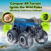 imageThreeking 116 Waterproof Monster Truck Pickup Toys RC Cars Remote Control Car Truck Toys 4WD All Terrain OffRoad Car Toy Gifts Presents 6 7 8 9 10 11 12 Year Old Kids Boys Girls ToysSuv