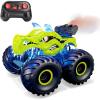 imageThreeking 118 Dinosaur RC Car Remote Control Cars Trucks Toy 4WD OffRoad Car Toys with Lights Spray Suitable for All Terrain Gifts Presents for BoysGirls Ages 6 BlueGreen