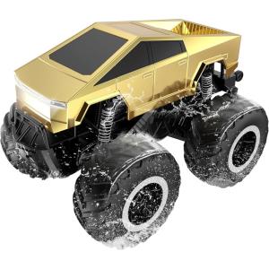 imageGoBang 116 Amphibious Cyber Police Car Monster Truck Toys Remote Control Car Waterproof Rc Cars 4WD All Terrain OffRoad Trucks for 6 7 8 9 10 11 12 Year Old Boys Girls Gifts PresentsGold