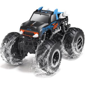 imageThreeking 116 Waterproof Monster Truck Pickup Toys RC Cars Remote Control Car Truck Toys 4WD All Terrain OffRoad Car Toy Gifts Presents 6 7 8 9 10 11 12 Year Old Kids Boys Girls ToysPickup
