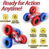 imageThreeking Remote Control Car RC Cars Toys for Boys Girls Ages 612 Upgraded USBC Modular Batteries 4WD Stunt Car with Breathing Soft Lights DoubleSided Driving ampamp 360 Flips Presents Gifts BlueRedblue
