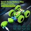 imageThreeking Remote Control Car RC Cars Toys for Boys Girls Ages 612 Upgraded USBC Modular Batteries 4WD Stunt Car with Breathing Soft Lights DoubleSided Driving ampamp 360 Flips Presents Gifts BlueUpgreen