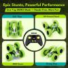 imageThreeking Remote Control Car RC Cars Toys for Boys Girls Ages 612 Upgraded USBC Modular Batteries 4WD Stunt Car with Breathing Soft Lights DoubleSided Driving ampamp 360 Flips Presents Gifts BlueUpgreen